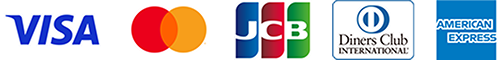 visaカード、マスターカード、JCBカード、ダイナースクラブ、アメリカン・エキスプレスのアイコン画像